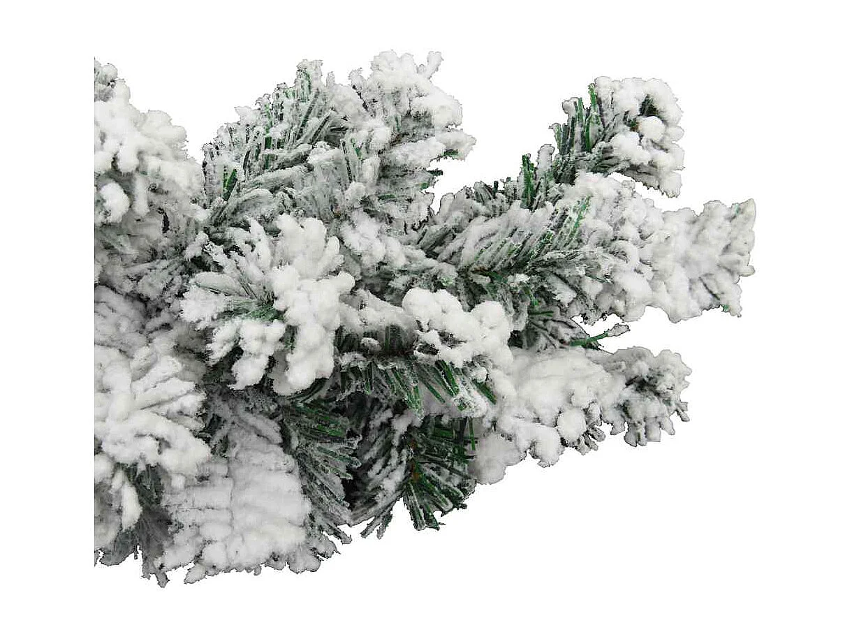 Guirlande de Noël avec neige floquée Vert 5 m PVC