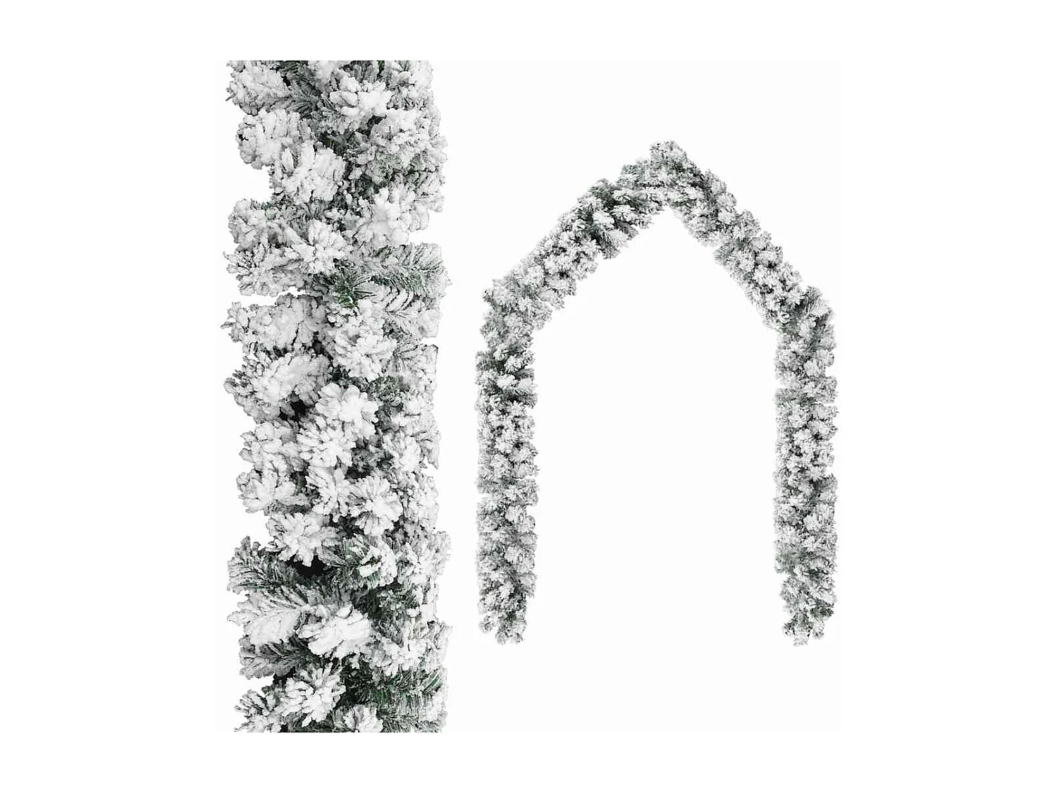 Guirlande de Noël avec neige floquée Vert 5 m PVC