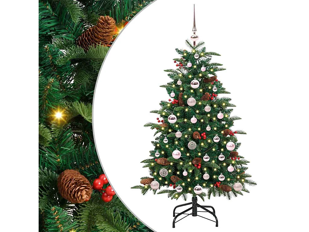 Kunstkerstboom Groen 120 cm PVC, metaal en kunststof