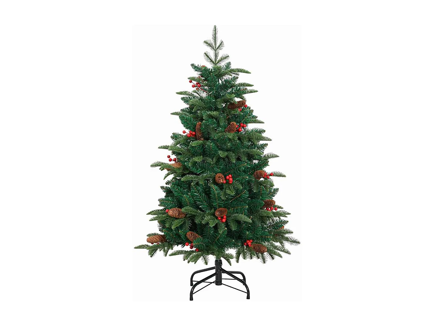 Kunstkerstboom Groen 120 cm PVC, metaal en kunststof