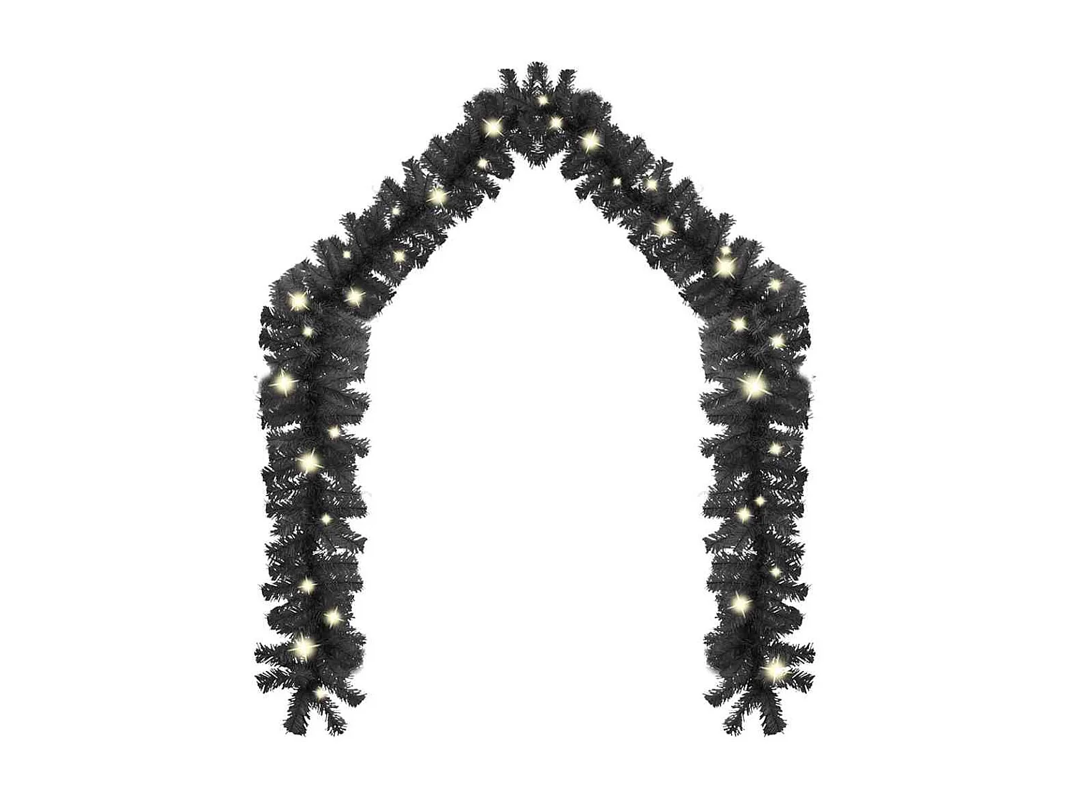 Ghirlanda natalizia con luci LED 10 m Nero