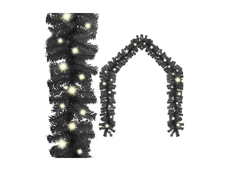 Ghirlanda natalizia con luci LED 10 m Nero