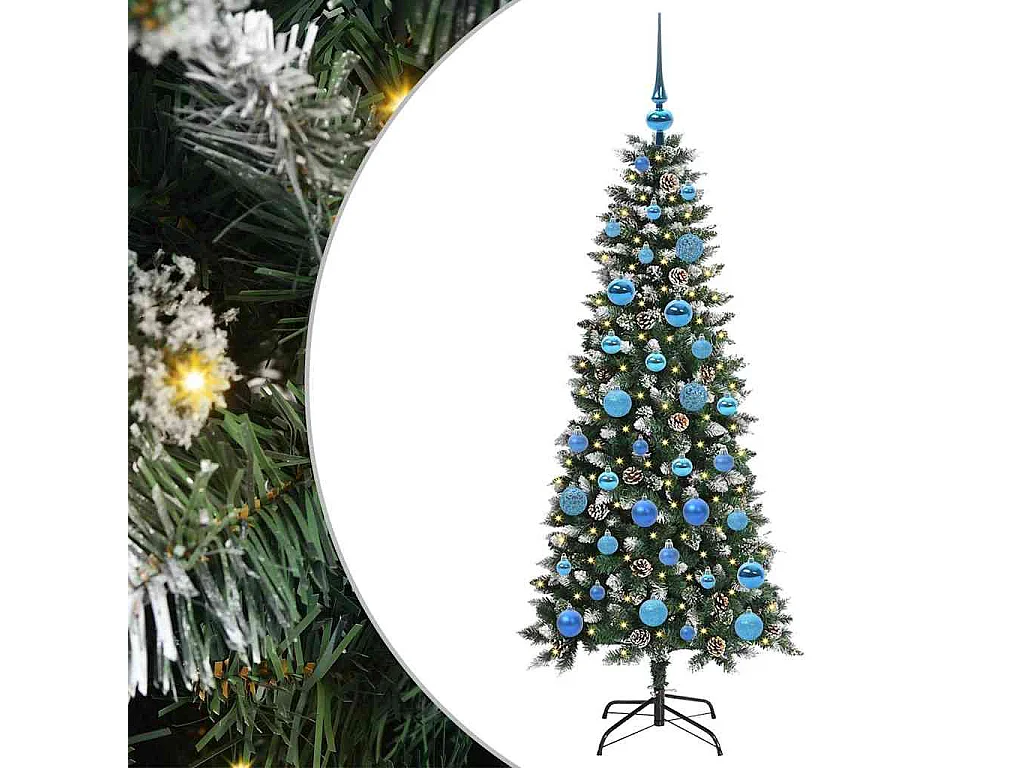 Sapin de Noël artificiel avec 150 LED Vert 66 x 66 x 150 cm