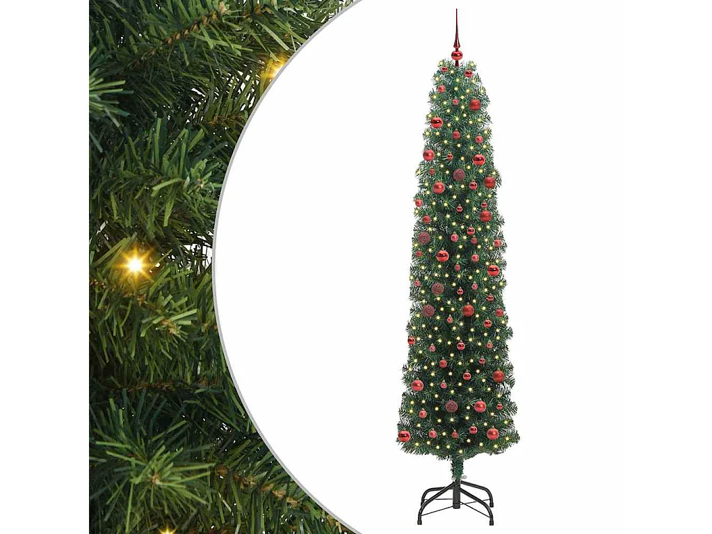 Sapin de Noël artificiel Vert 210 cm PVC et acier et plastique