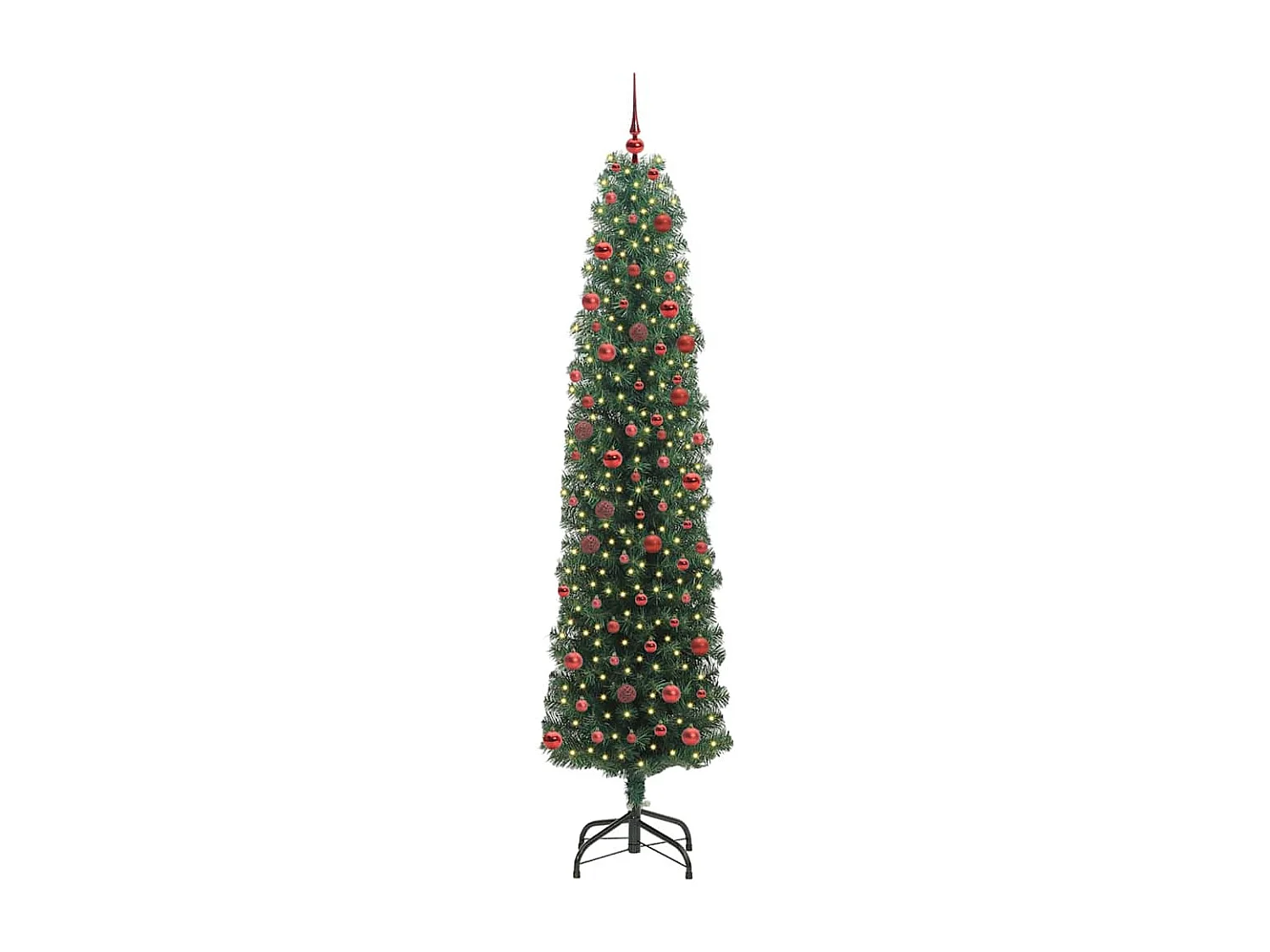 Sapin de Noël artificiel Vert 210 cm PVC et acier et plastique