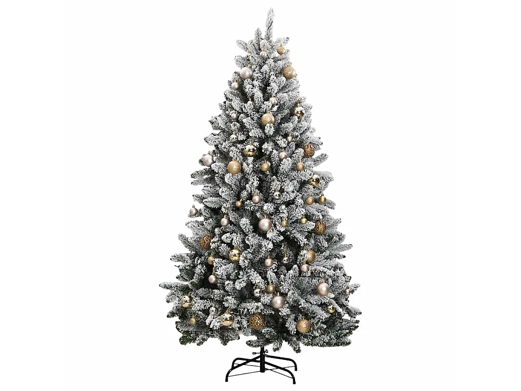 Sapin de Noël artificiel articulé 300 LED et boules 210 cm