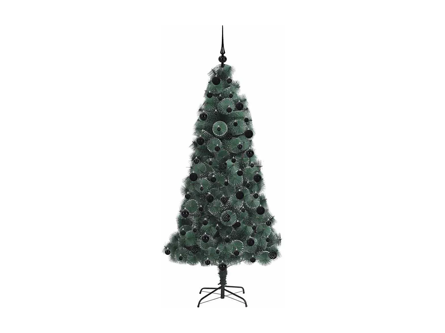 Albero di Natale artificiale preilluminato con set di palline