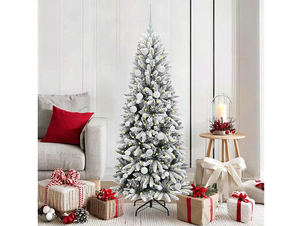 Künstlicher Weihnachtsbaum mit 150 LEDs Weiß 63 x 63 x 150 cm