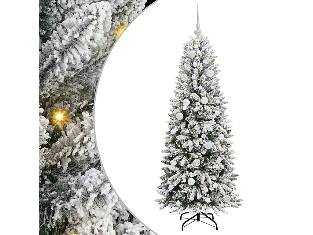 Sapin de Noël artificiel avec 150 LED Blanc 63 x 63 x 150 cm