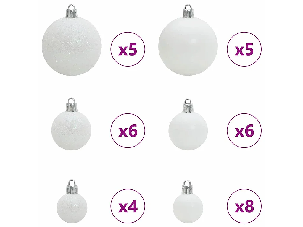 Sapin de Noël artificiel avec 150 LED Blanc 63 x 63 x 150 cm