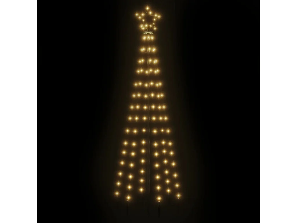 Kerstboom met paal Warm wit 108 LED 180 cm