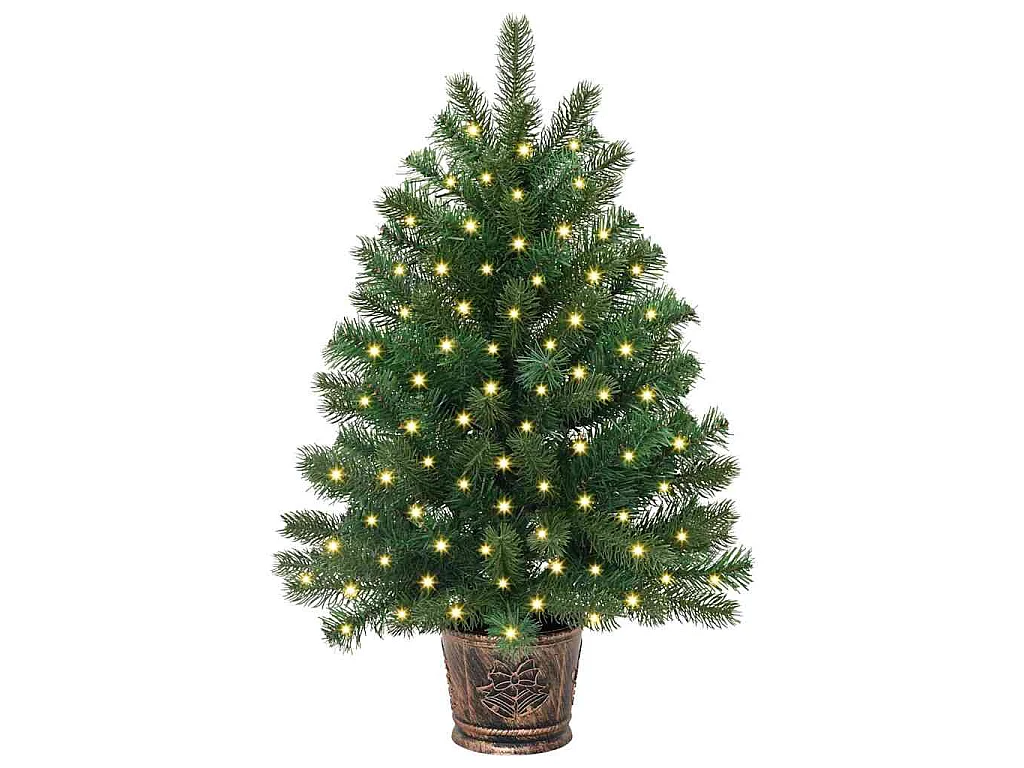 Albero di Natale artificiale con 150 LED Verde 65 cm PE e PVC