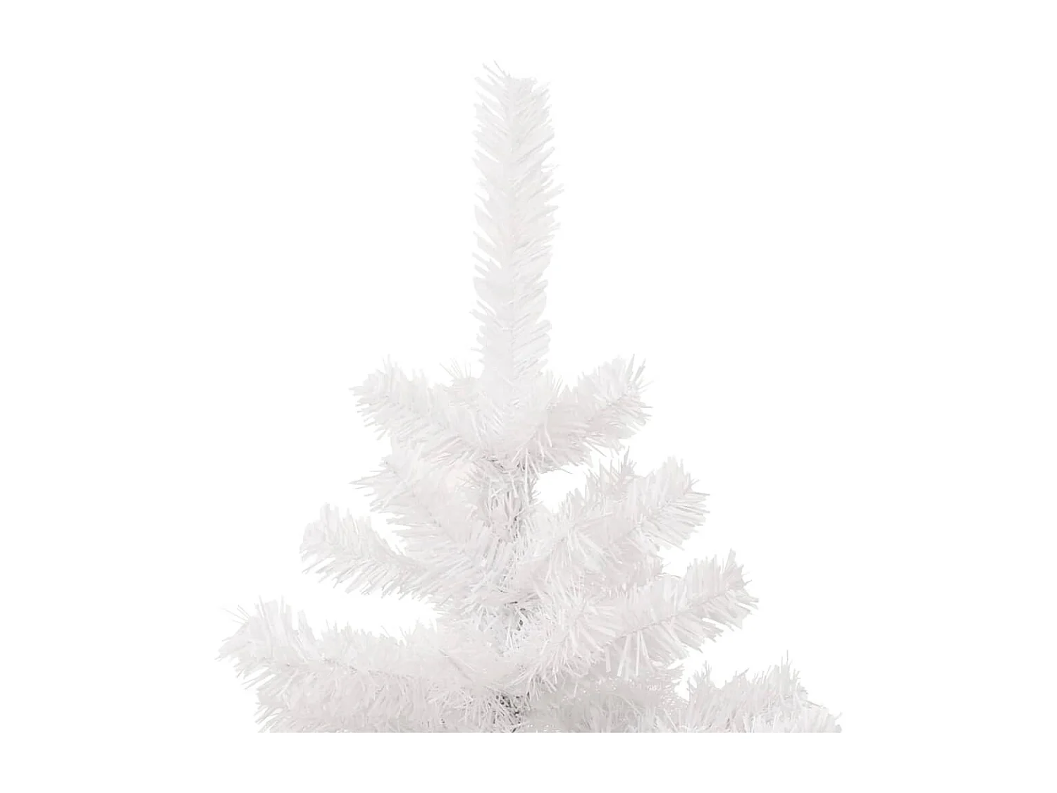 Voorverlichte spiraalvormige kerstboom met witte standaard 180 cm PVC