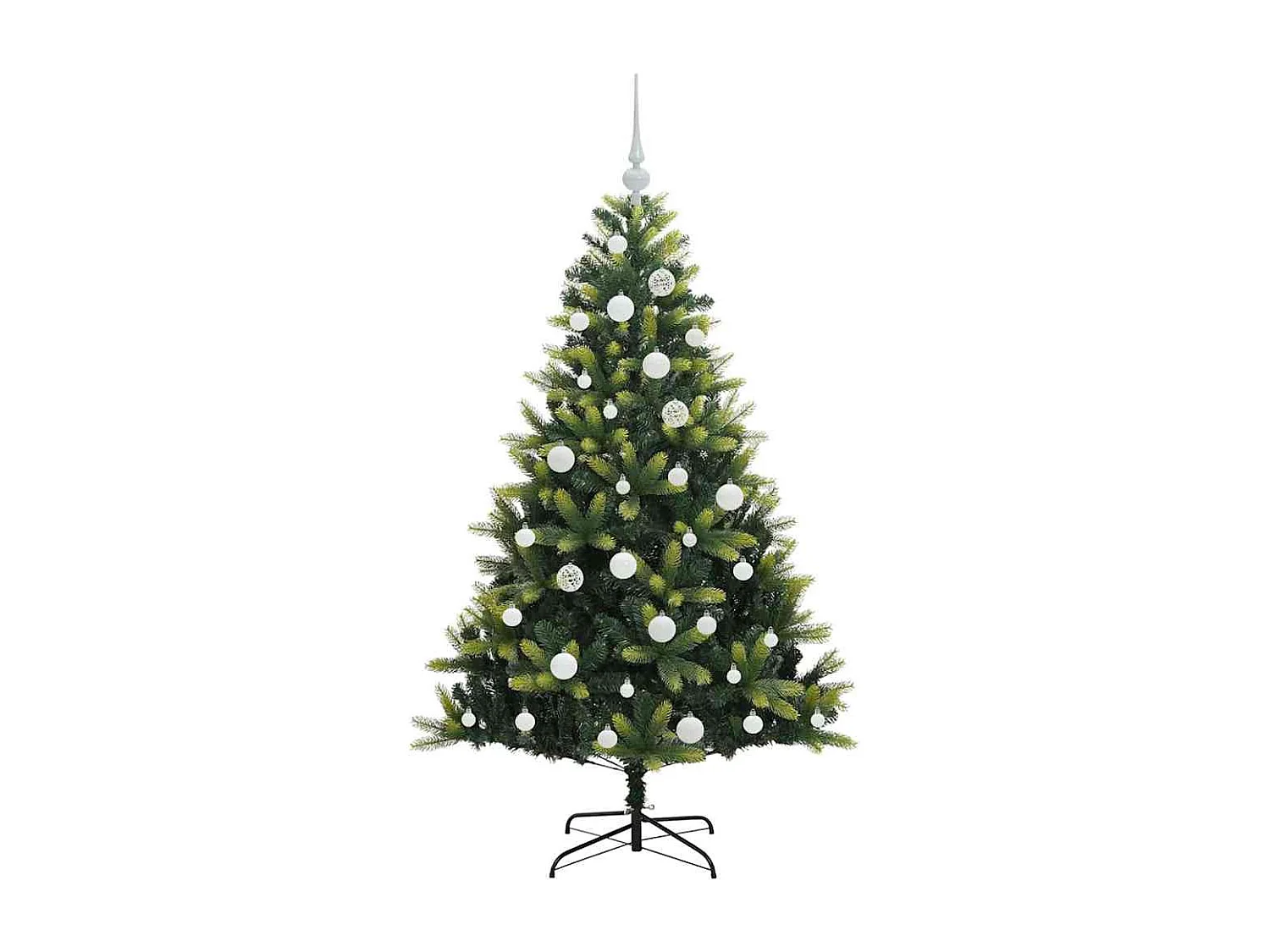 Arbre de Noël artificiel à charnières 150 LED Vert 150 cm