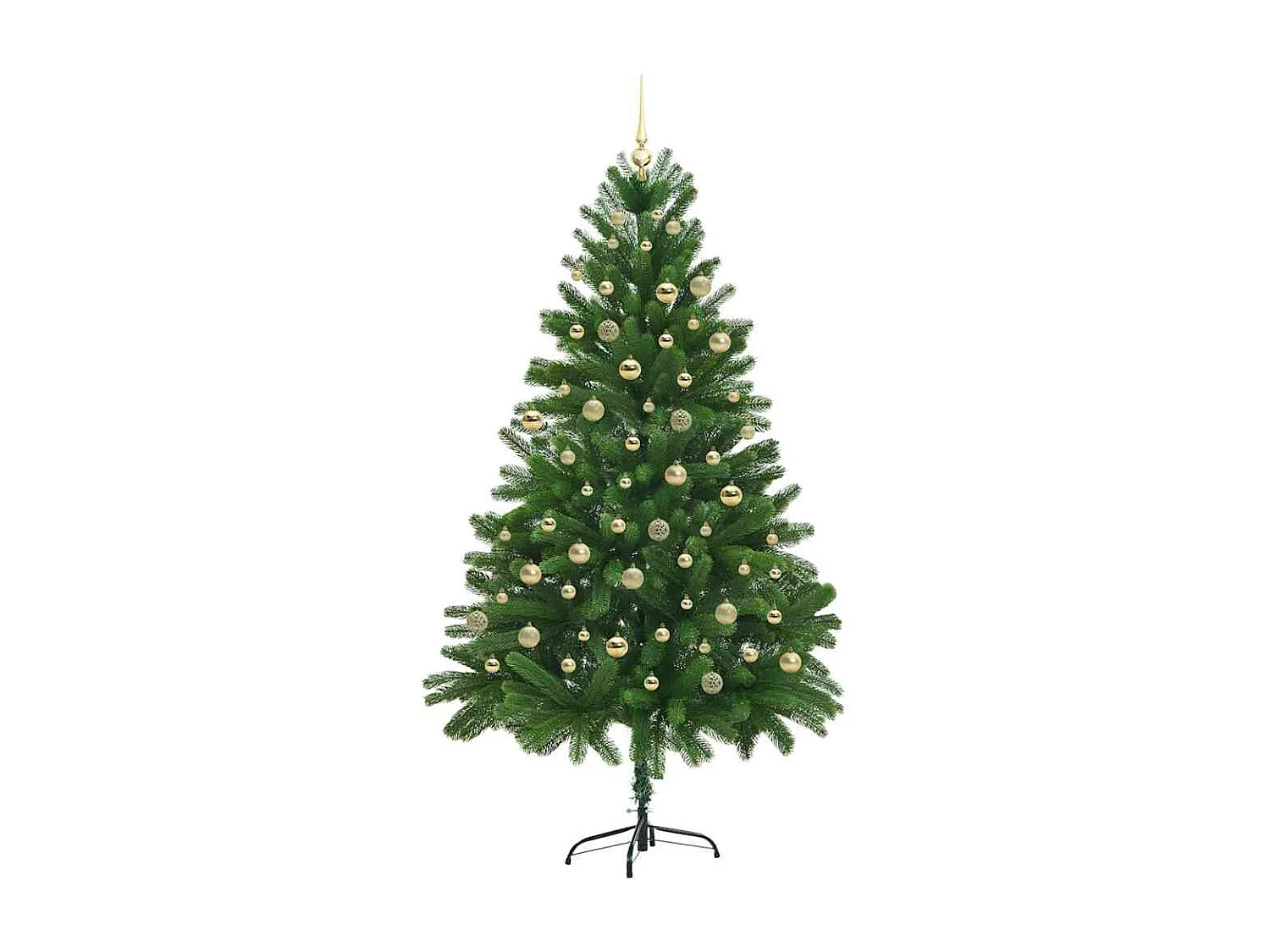 Sapin de Noël avec 300 LED avec support Vert 210 cm PE