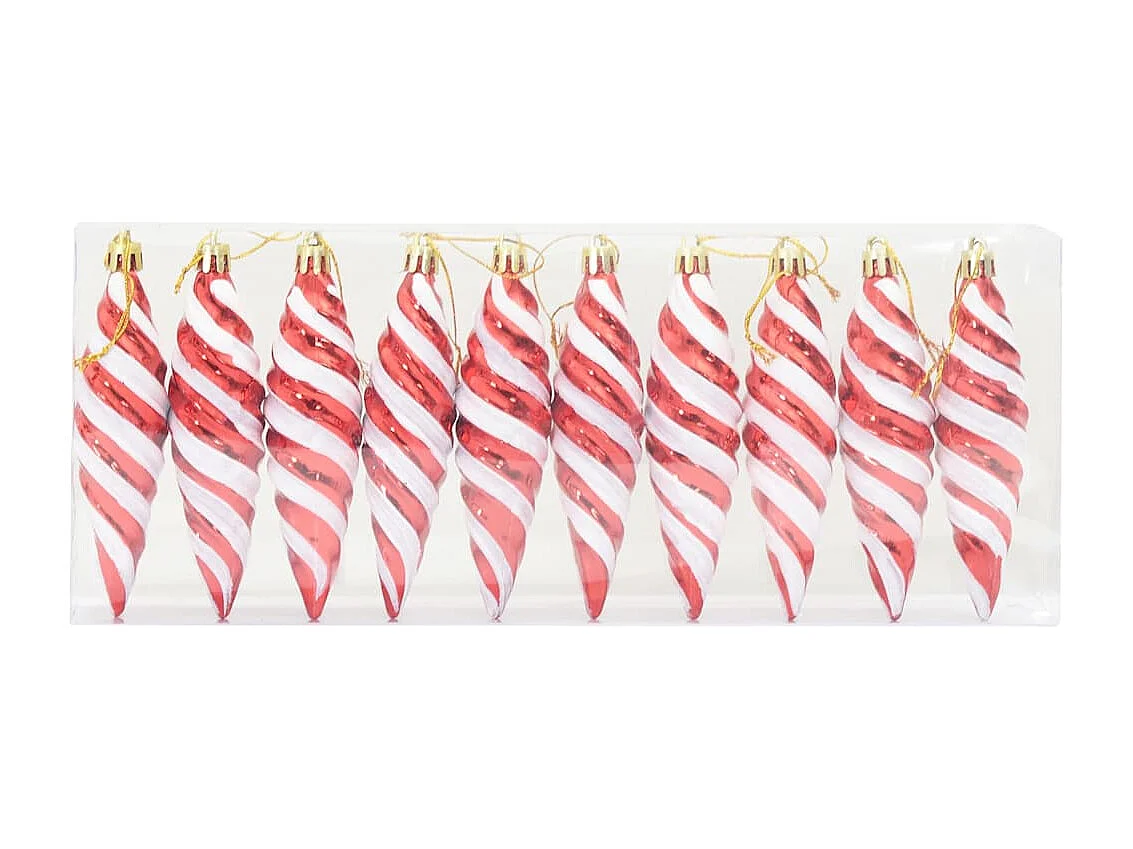 Palline di Natale a spirale, 40 pezzi, rosse