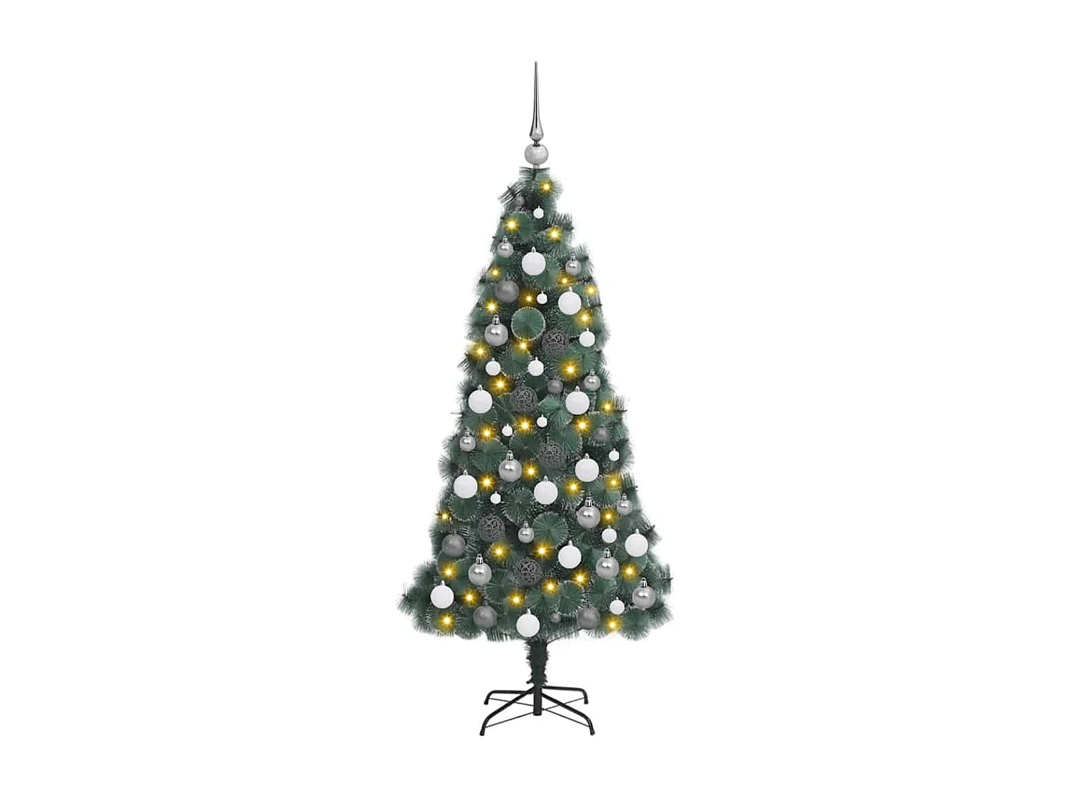 Arbre de Noël artificiel pré-éclairé avec ensemble de boules