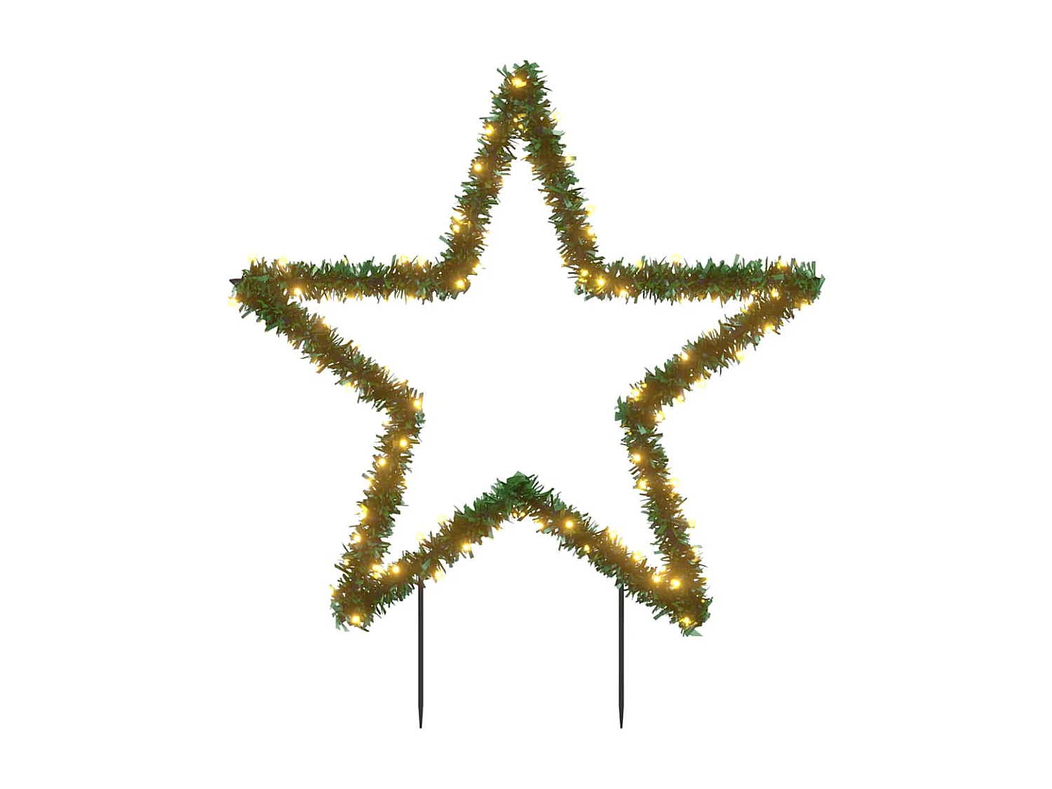 Décoration lumineuse étoile de Noël avec piquets 115 LED 85 cm
