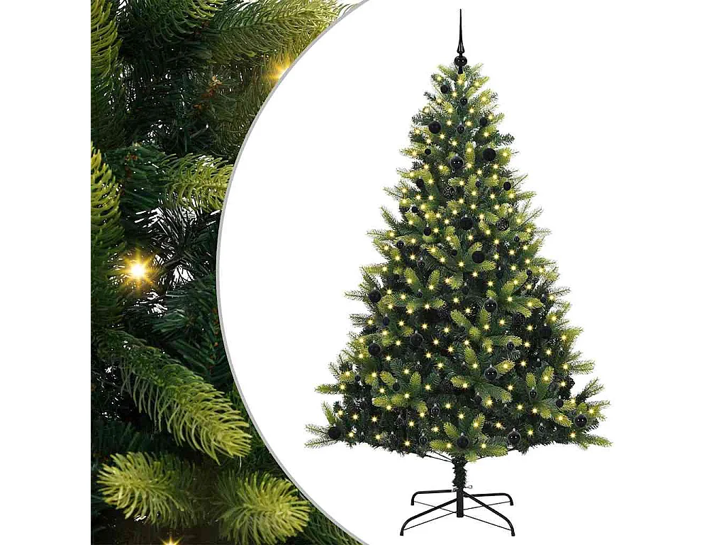 Albero di Natale artificiale flessibile in silicone 300 LED 240 cm