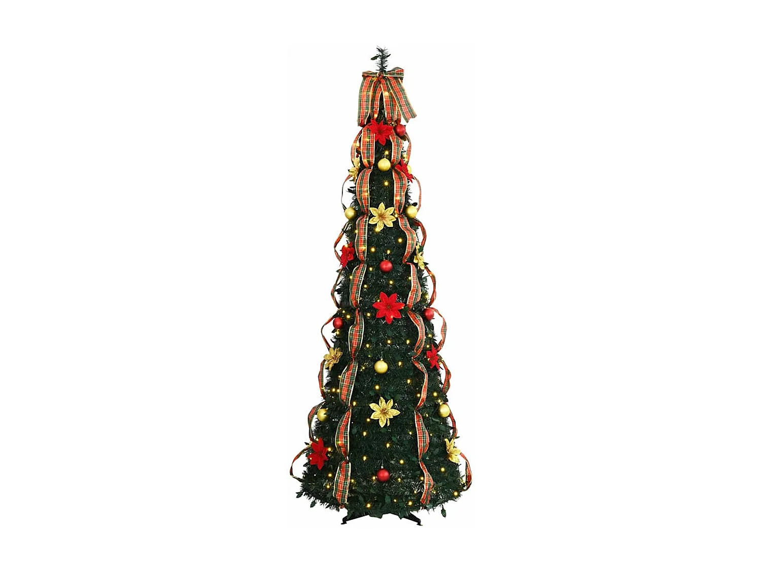 Sapin de Noël artificiel avec 200 LED Vert 210 cm PVC