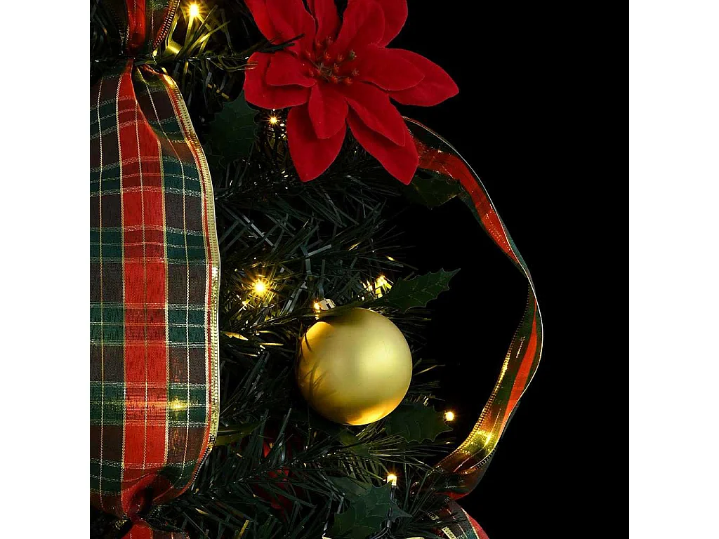 Sapin de Noël artificiel avec 200 LED Vert 210 cm PVC