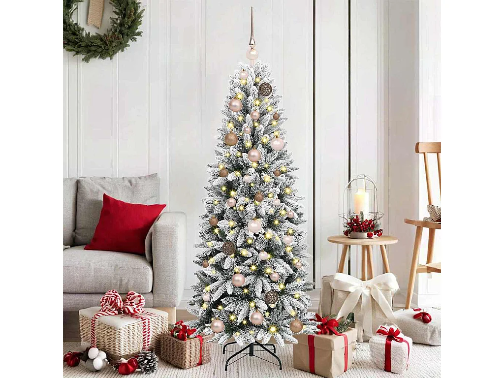 Albero di Natale artificiale con 150 LED Bianco 63 x 63 x 150 cm