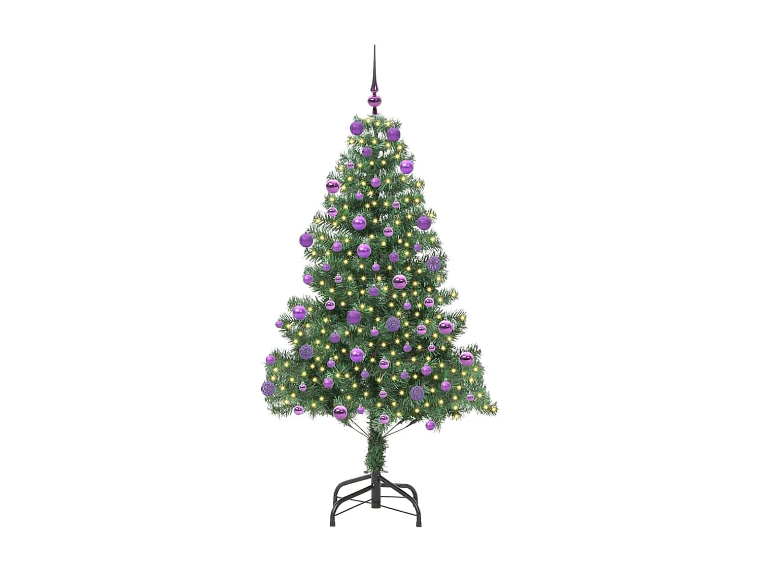 Albero di Natale con 300 LED con supporto Verde 180 cm PVC