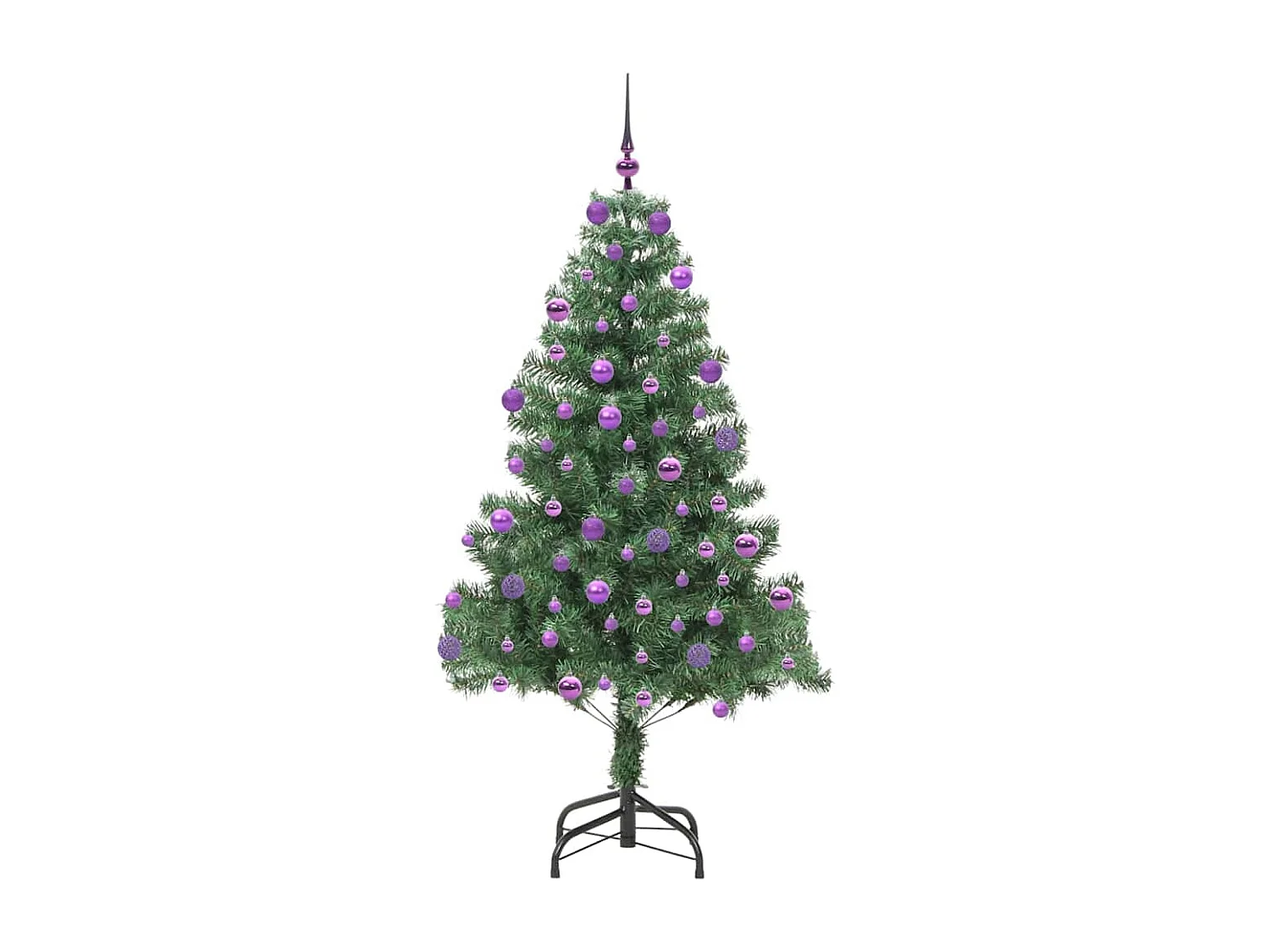 Albero di Natale con 300 LED con supporto Verde 180 cm PVC