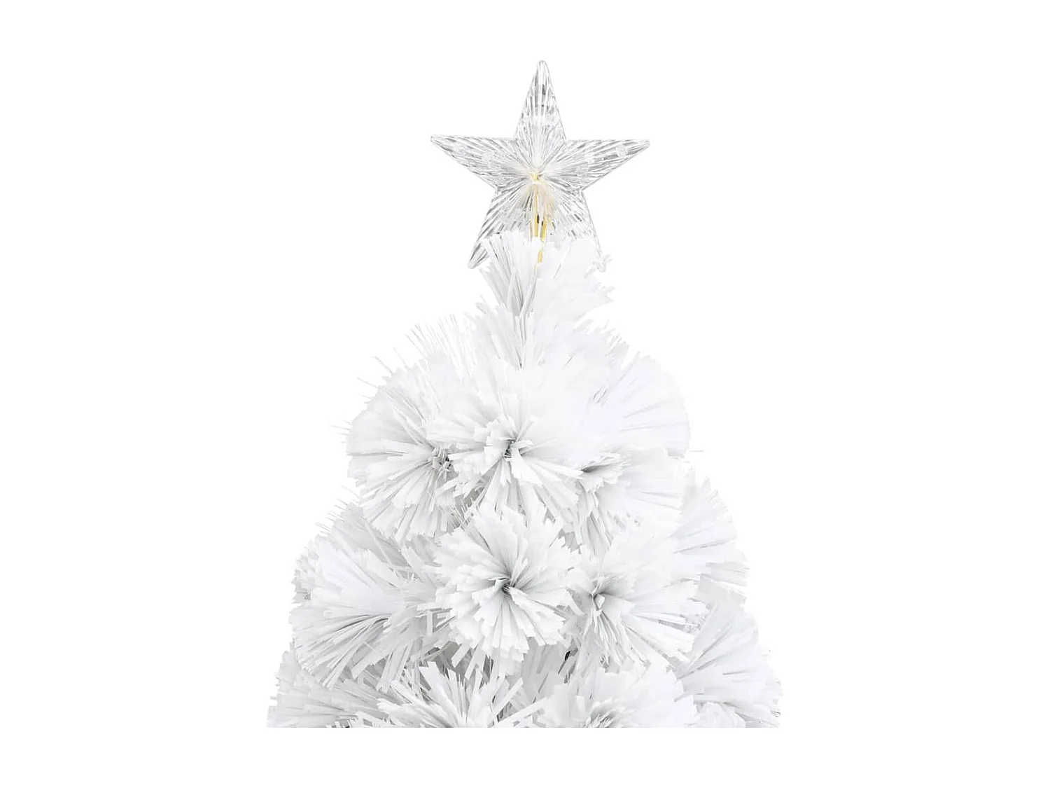 Künstlicher Weihnachtsbaum mit Glasfaserbeleuchtung, 64 cm, weiß