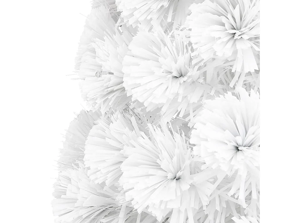 64 cm witte, voorverlichte kunstkerstboom van glasvezel