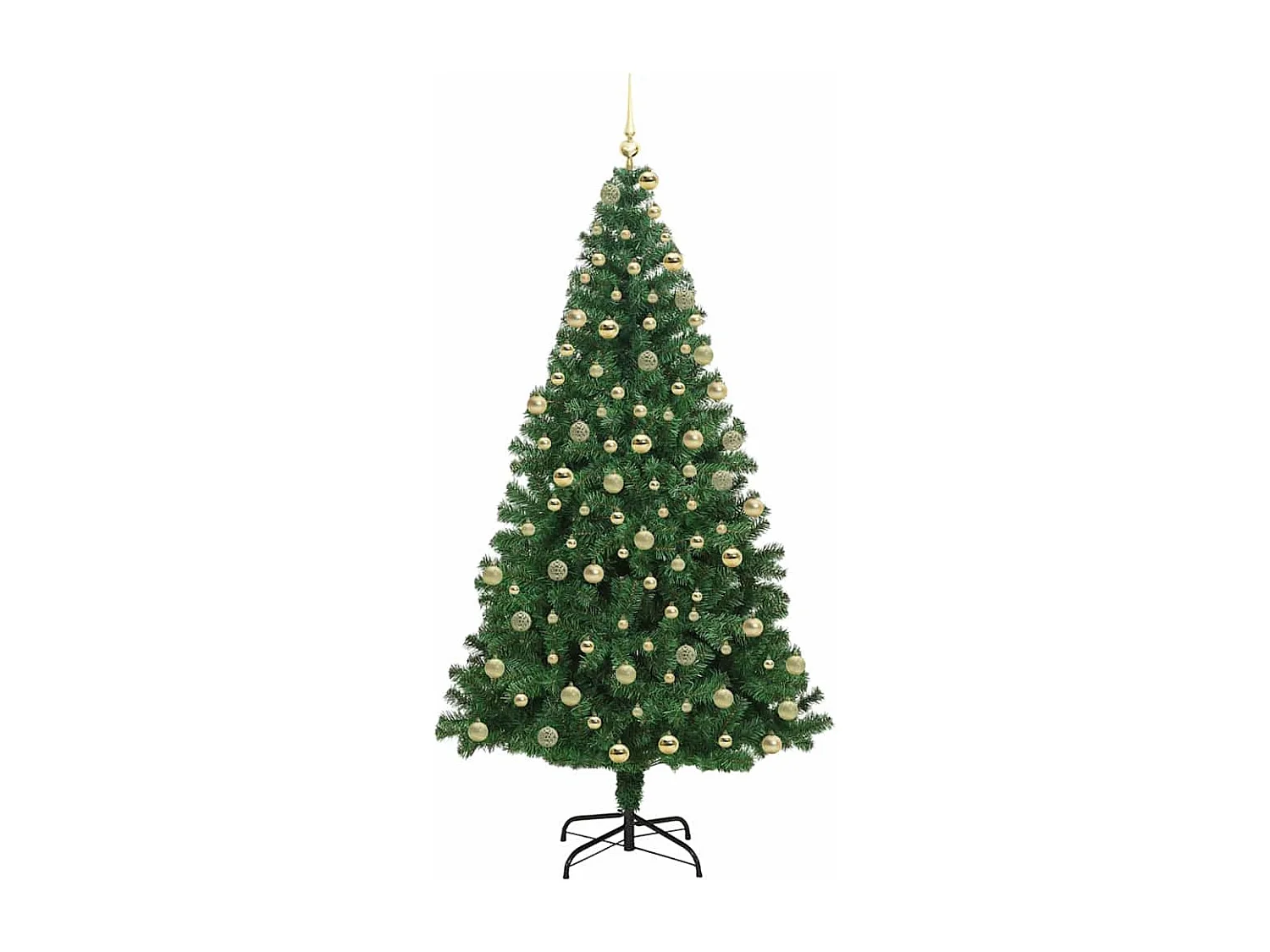 Albero di Natale artificiale verde 180 cm PVC, acciaio e plastica