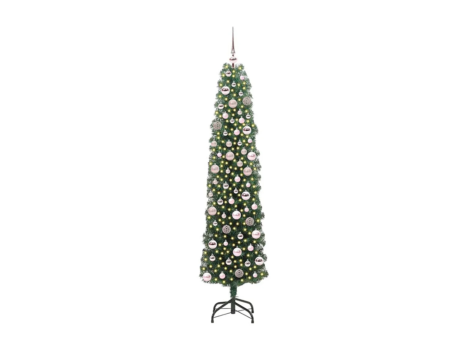 Albero di Natale artificiale Verde 180 cm PVC e acciaio e plastica