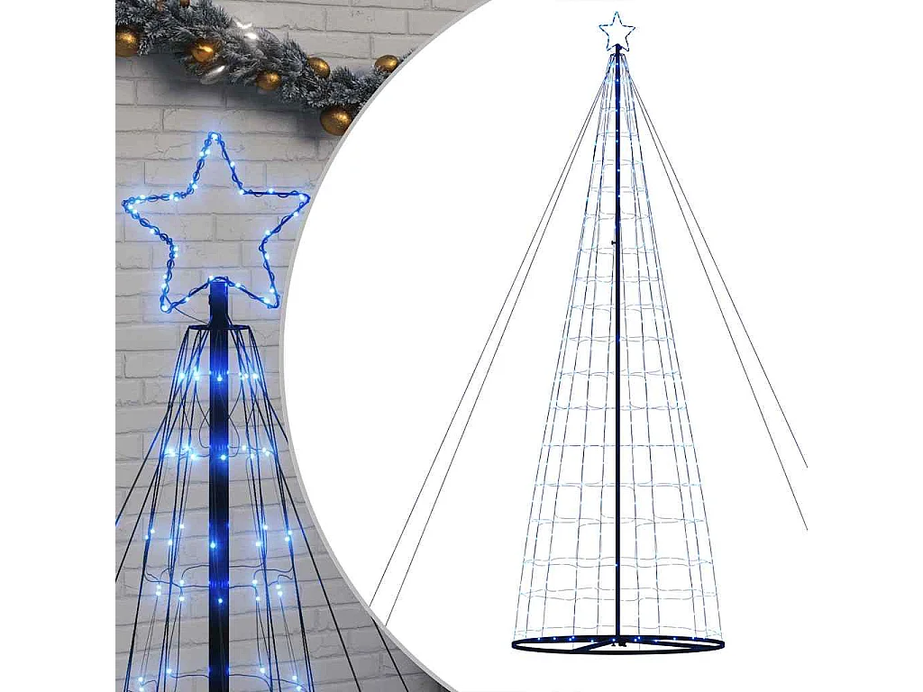 Sapin de Noël à LED 1534 LED bleu 503 cm