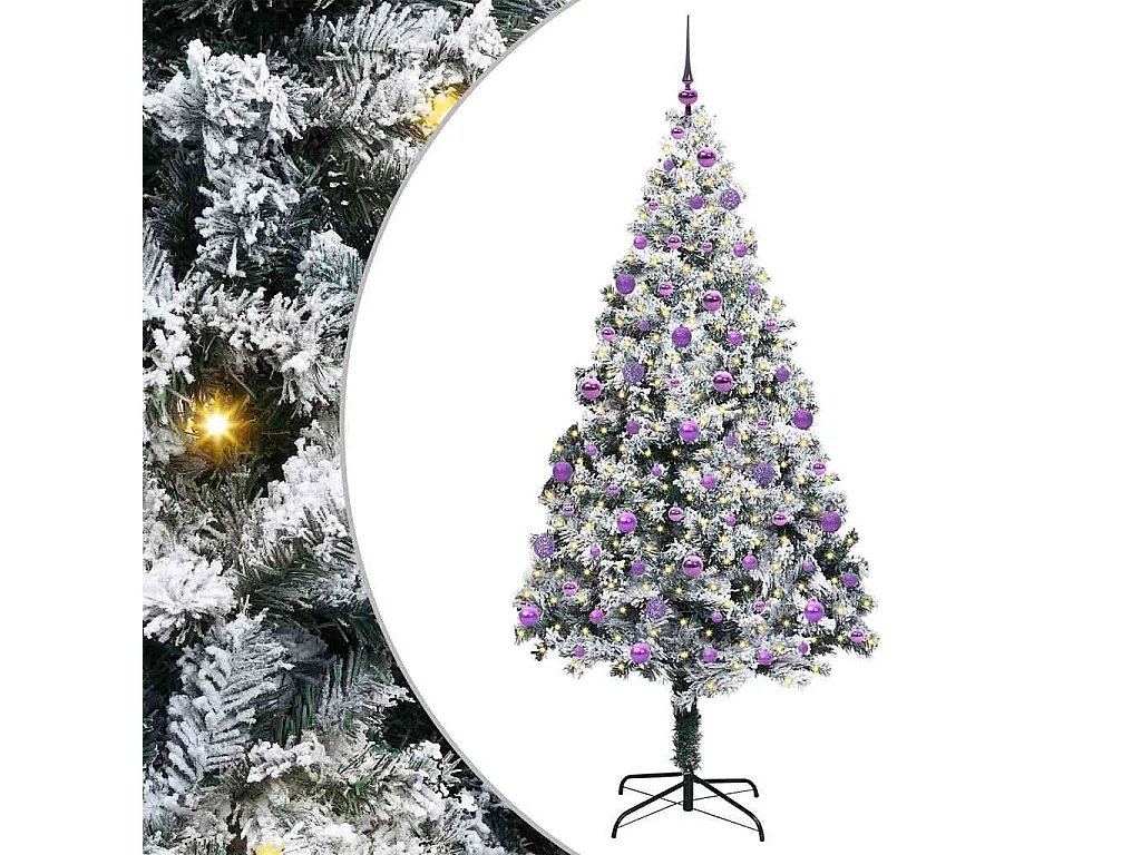 Sapin de Noël artificiel Vert 210 cm PVC, Acier et Plastique