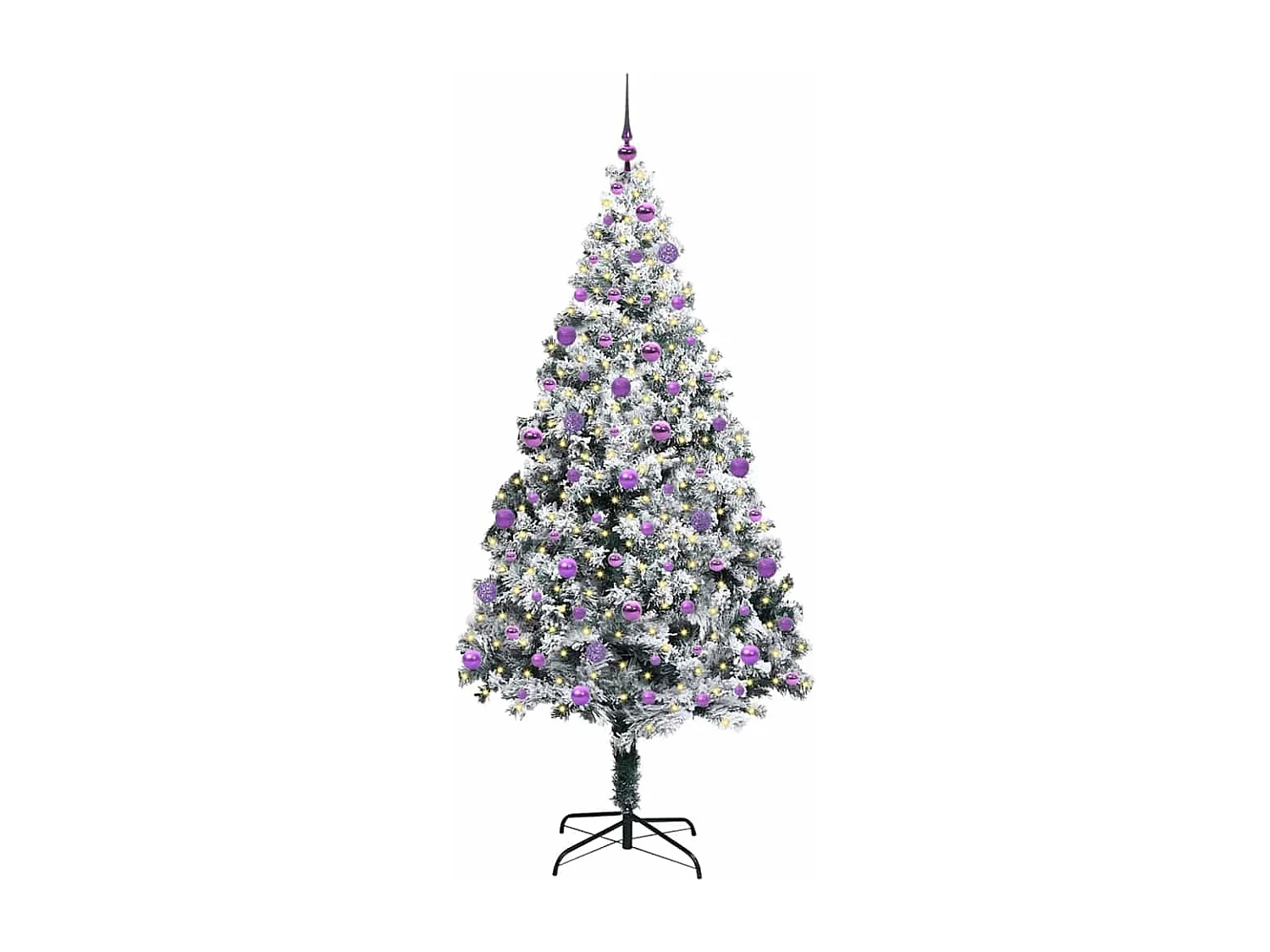 Sapin de Noël artificiel Vert 210 cm PVC, Acier et Plastique
