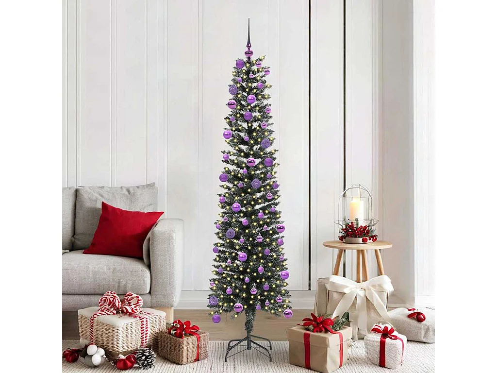 Künstlicher Weihnachtsbaum mit 300 LEDs Grün 50,5 x 50,5 x 180 cm