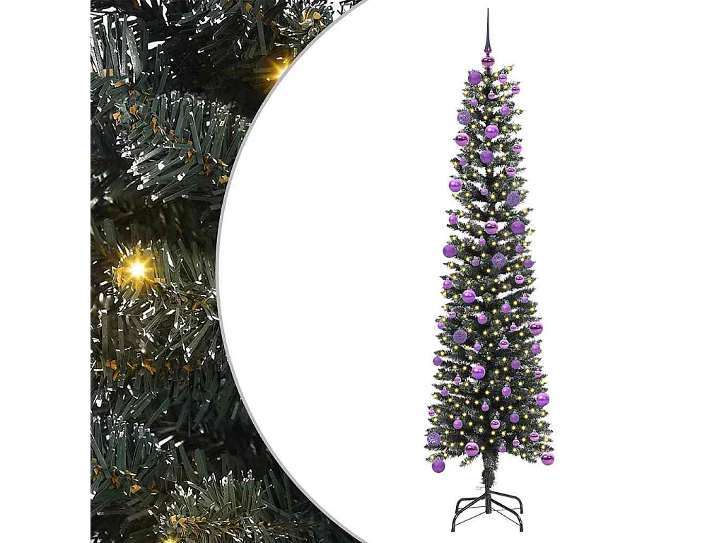 Künstlicher Weihnachtsbaum mit 300 LEDs Grün 50,5 x 50,5 x 180 cm