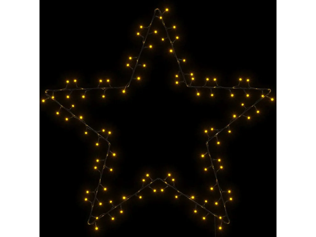 Lumières de Noël silhouette d'étoile 115 LED blanc chaud