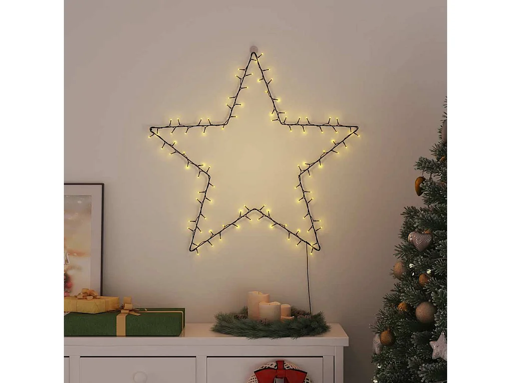 115 LED warmwitte stersilhouet kerstverlichting