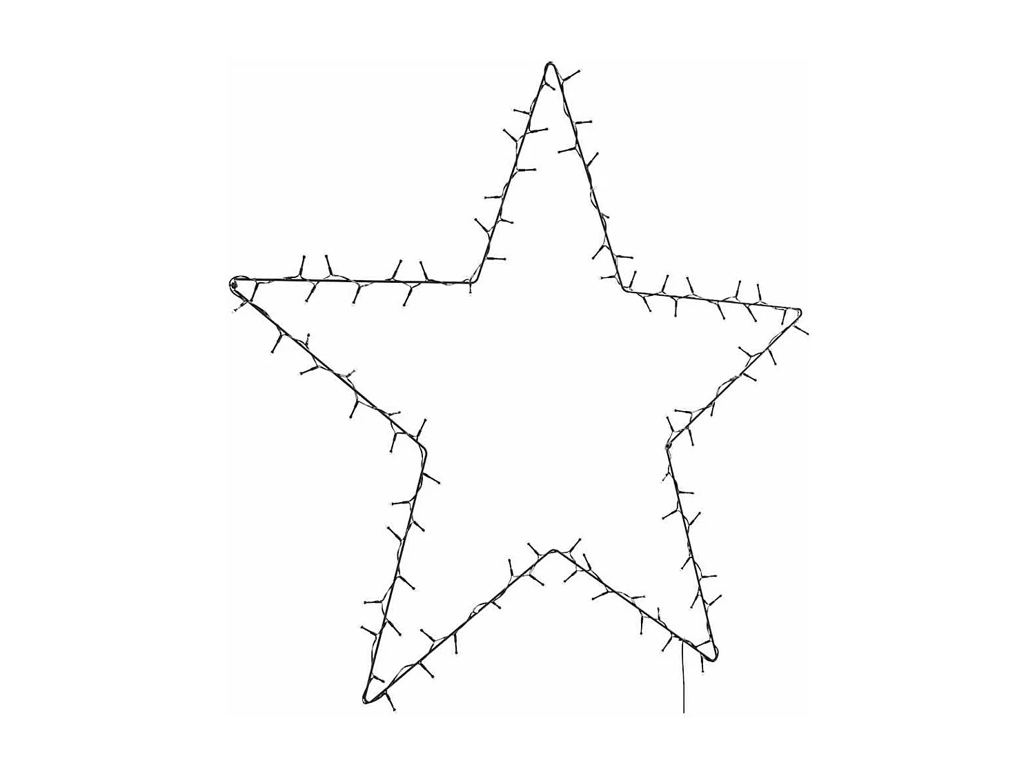 115 LED warmwitte stersilhouet kerstverlichting