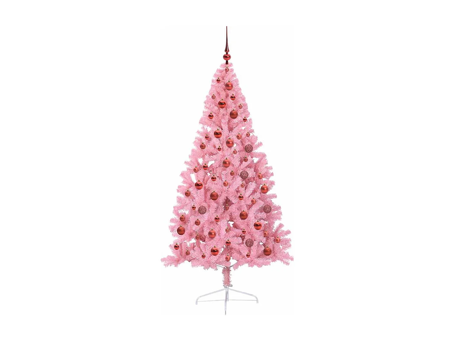 Sapin de Noël artificiel pré-éclairé Rose 180 cm PVC