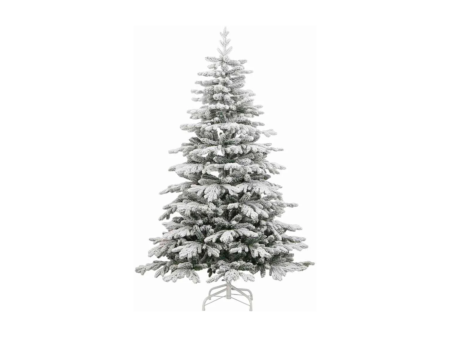 Sapin de Noël artificiel à charnières avec neige floquée 210 cm