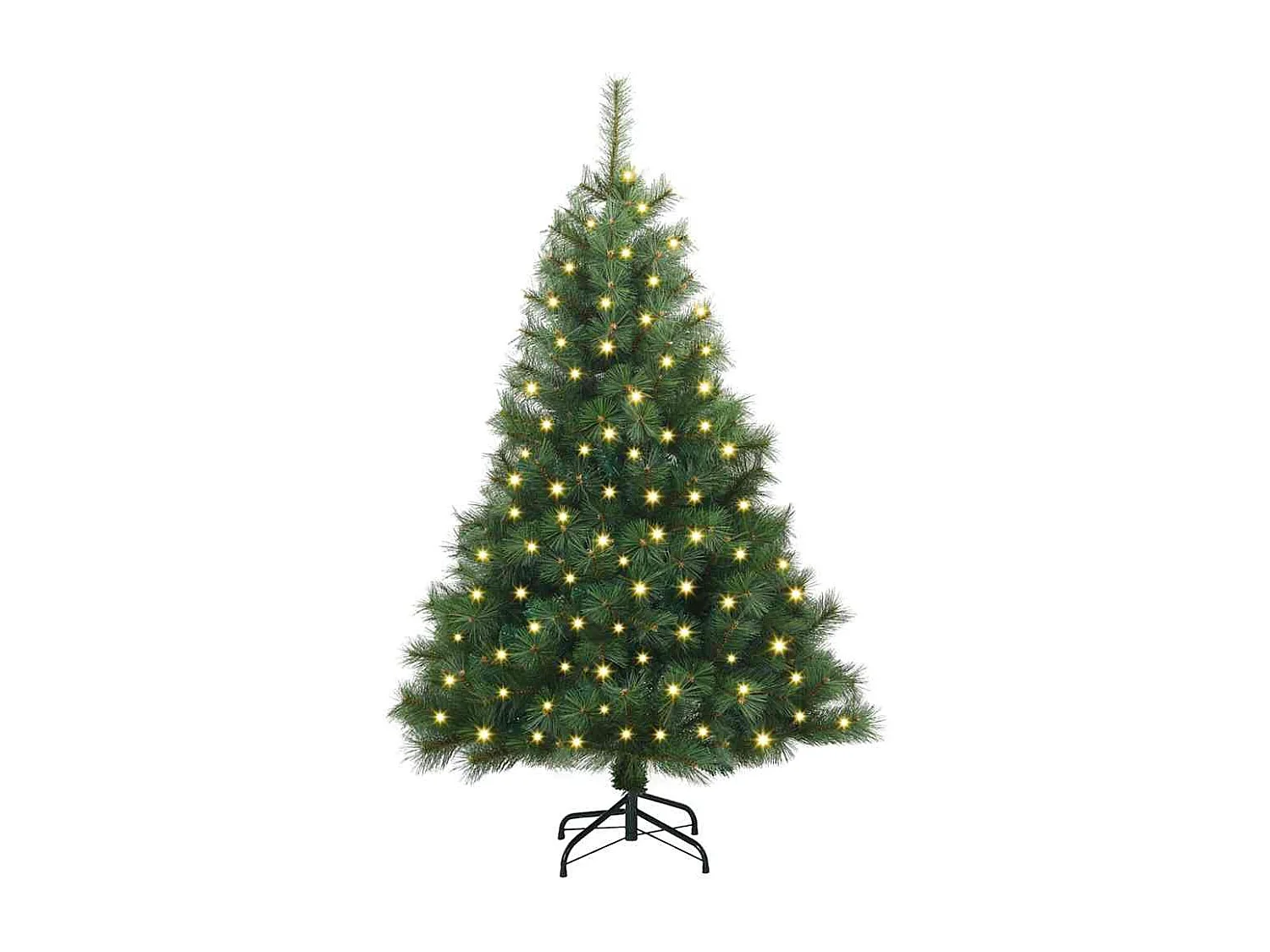 Künstlicher Weihnachtsbaum mit 150 LEDs Grün 150 cm PE und PVC