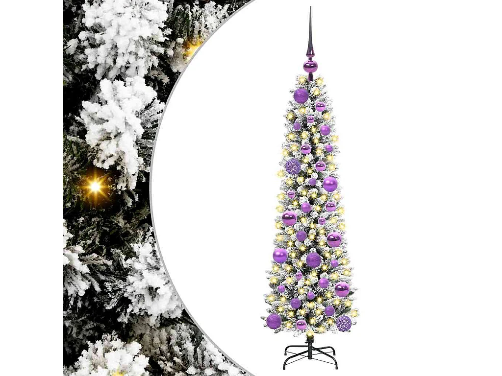 Albero di Natale artificiale con 150 LED verde e bianco 120 cm