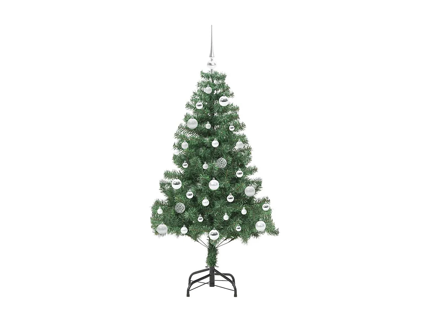 Albero di Natale con 150 LED con supporto Verde 150 cm PVC