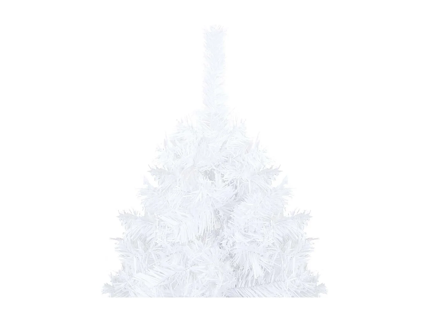 Albero di Natale artificiale preilluminato con palline bianche 120 cm PVC