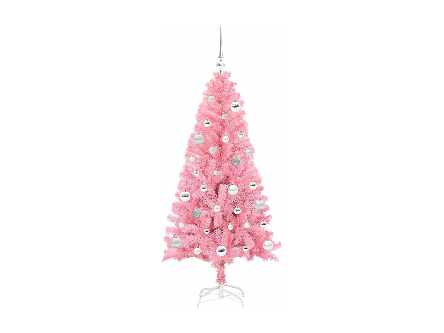 Weihnachtsbaum mit 150 LEDs mit Ständer Pink 150 cm PVC