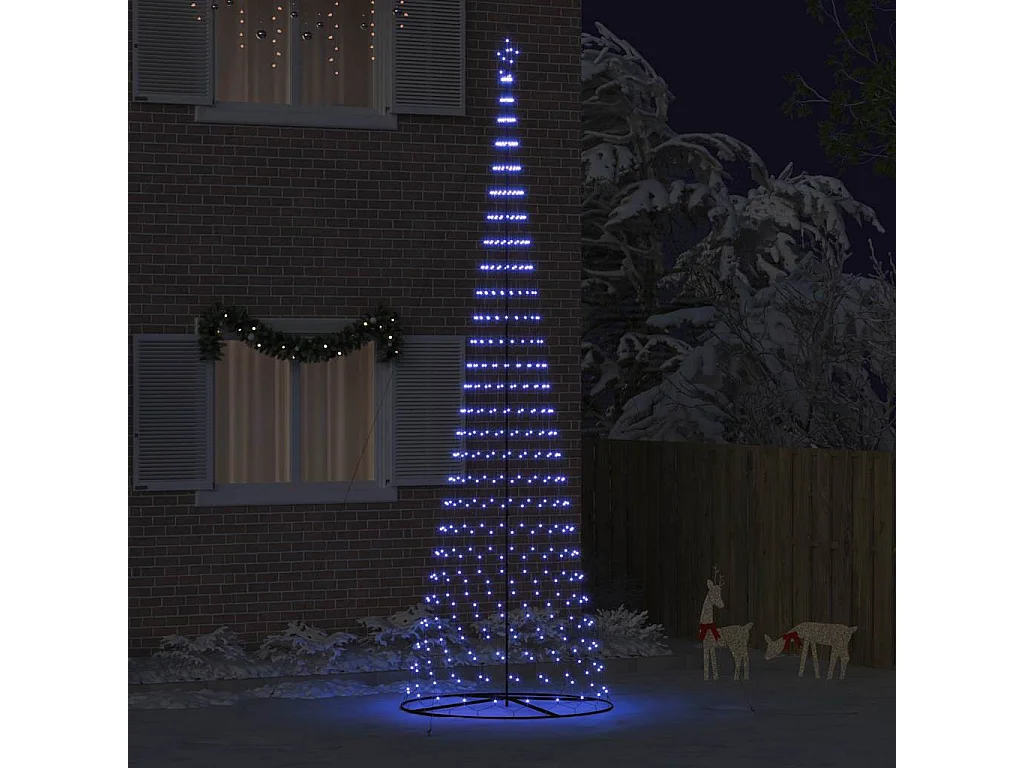LED Weihnachtsbaum mit 550 LEDs Blau 160 x 160 x 500 cm Metall