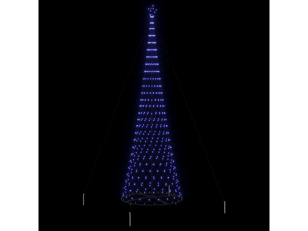 LED Weihnachtsbaum mit 550 LEDs Blau 160 x 160 x 500 cm Metall