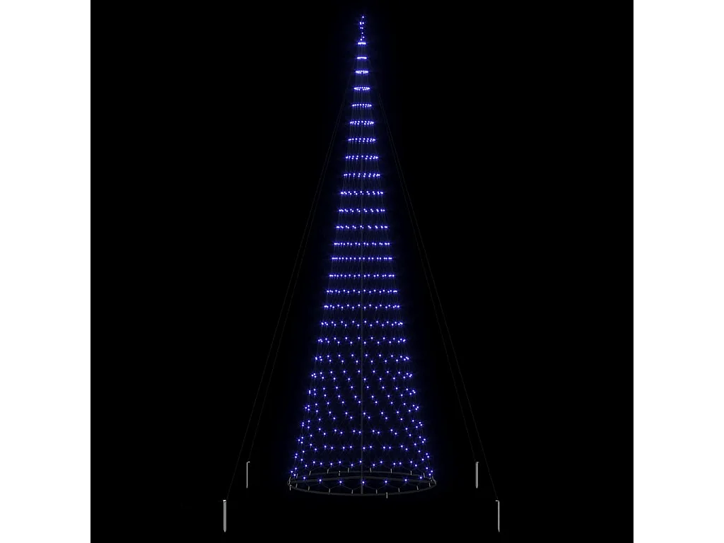 LED-kerstboom met 550 LED's Blauw 160 x 160 x 500 cm Metaal